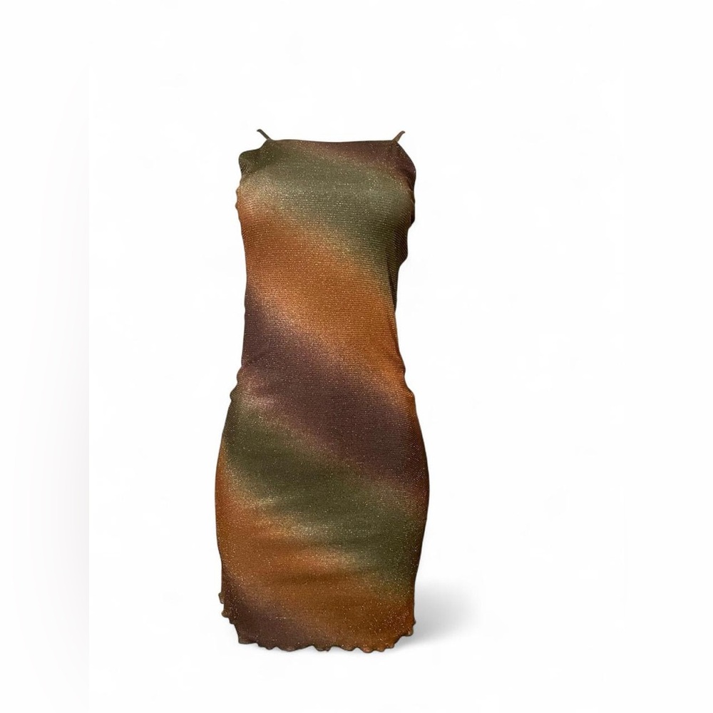 Charlotte Russe Brown and Orange Mini Dress